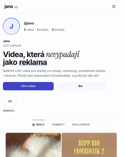 Ukázka stylu Profil