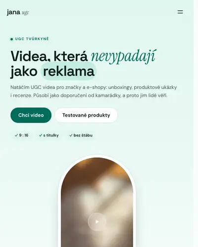 Ukázka stylu Skincare