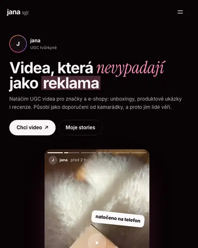 Ukázka stylu Stories